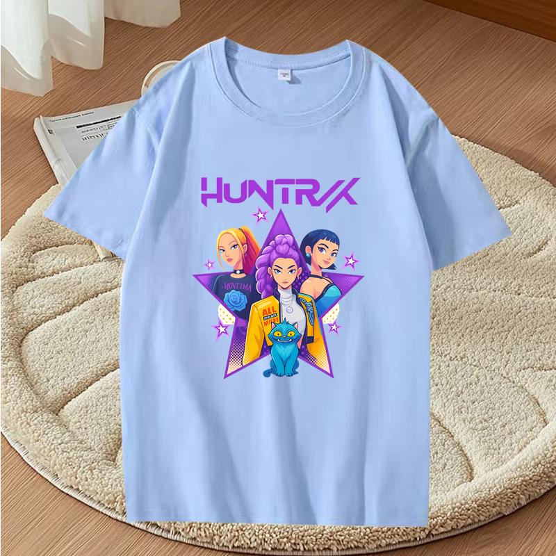 Kpop Dämonenjäger Mädchen Grafik T-Shirts Männer Frauen Übergroß 100% Baumwolle Mode Anime Kurzarm Sommer Print Unisex Oberteile