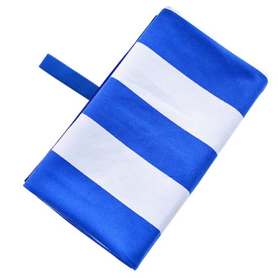 

80x160 см Быстросохнущее полосатое мягкое впитывающее полотенце из микрофибры для спортзала, бассейна, пляжа синий