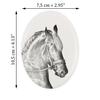 Friesian horse I - commemorative plaque with a photo of a horse, tombstone plaque with a print, personalized oval plaque by Art-Dog brand