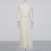 Retro Palace Heavy Industry Diamond-encrusted Two-piece Embroidery Coat Slim Sleeveless Dress Suit Women's