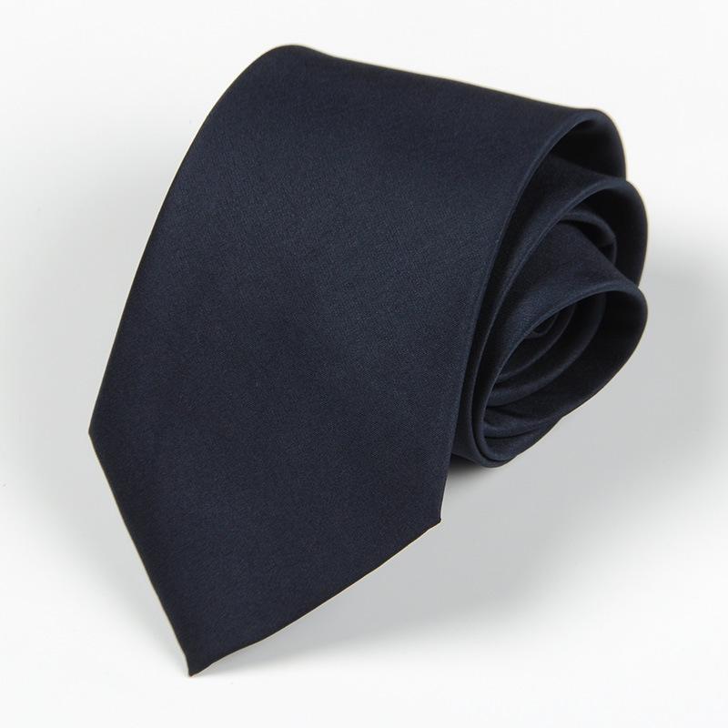 Men's Business Formal Handmade Solid Black 8cm Tie, Professional Attire, Red Wedding Tie