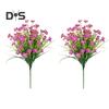 2 Pcs Artificial Flowers Bundle UV-Resistant Faux Plants Non-fading Fake Flowers for Home Vase Basket Window Box Outdoor Decoration