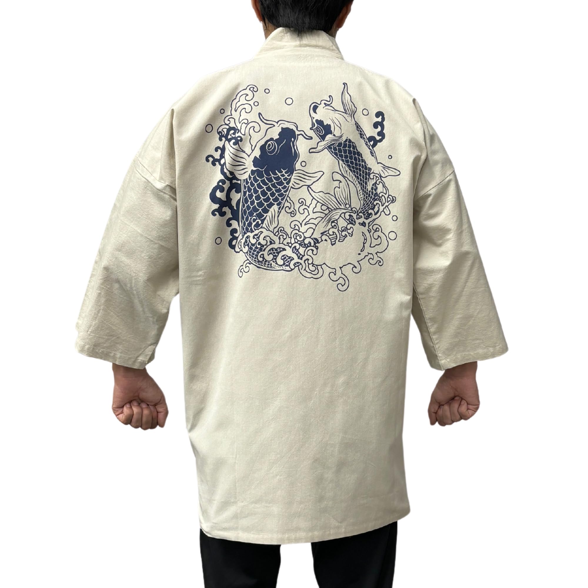 

Кардиган Хаори Эдотэн из хлопка деним Эндсю натурального цвета с узором в японском стиле Ноборикои. Размеры. Япония, Ткань, 100% хлопок, Цвет, (Шокой