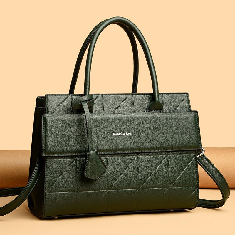 Light luxury texture versatile portable tote bag new indentation messenger mother bag fashionable commuter shoulder women's bag