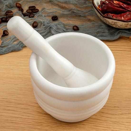 Manual Plastic Mortar And Pestle Set Garlic Herb Spice Grinder Crusher Bowl Kitchen Smashing Tool for Guacamole Seasonings Paste Ginger