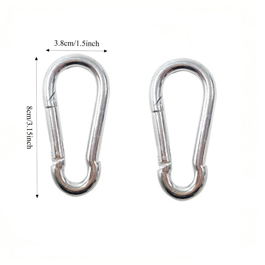 2M Multi-Schlaufen Verstärkte Polyester Hängematten Gurte 200kg Maximale Belastung Strapazierfähiges Verstellbares Utility Spanngurt für Camping Reise