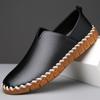 Fashion Handmade Shoes Man New Casual Fashion Embossed Leather Retro British Style Loafers Mens Slip-on Comfortable Outdoor Moccasins
