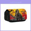 Jurassic World Dinosaur Pattern Double Layer Stationery Storage Bag For Students And Office Use