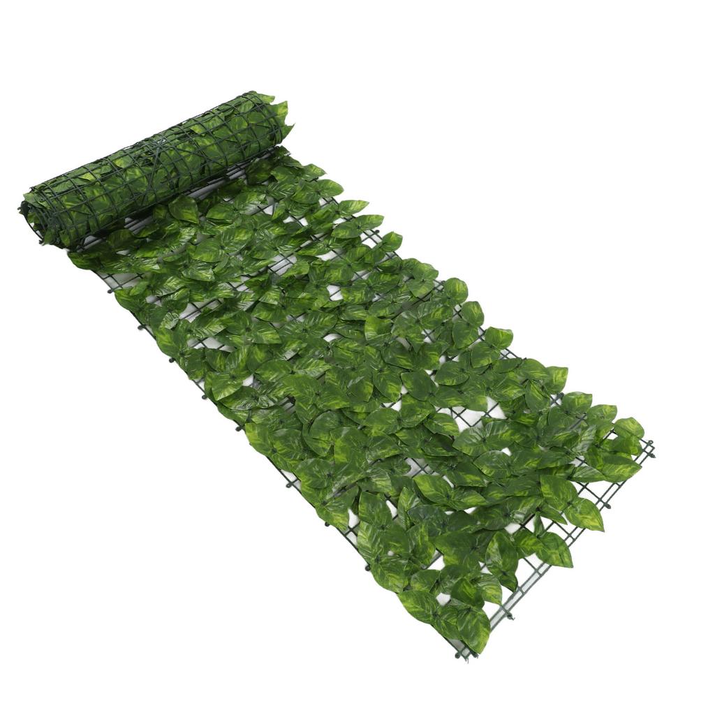 Faux Leaf Hedge Simulation Prevent Leaves Falling Off Decorative Artificial Fence Screen for Balcony Courtyard Color