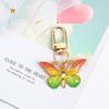 Fashion Exquisite Butterfly Keychain Crystal Butterfly Lobster Button Key Holder Accessories Handbag Pendant Party Decoration