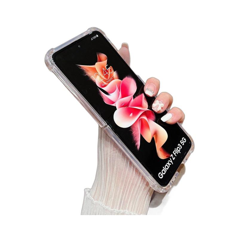 Coque Samsung Z Flip7: Compatible avec Z Flip5/4/3/6, Étui de protection pliable aux quatre coins en TPU+PC