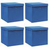 Storage Boxes with Lid 4 Pcs 32x32x32 Cm Fabric