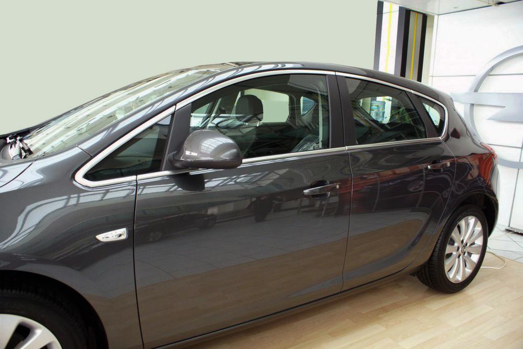 

Повна окантовка скла (HB, 12 шт, нерж) для Opel Astra J 2009-2015 рр.
