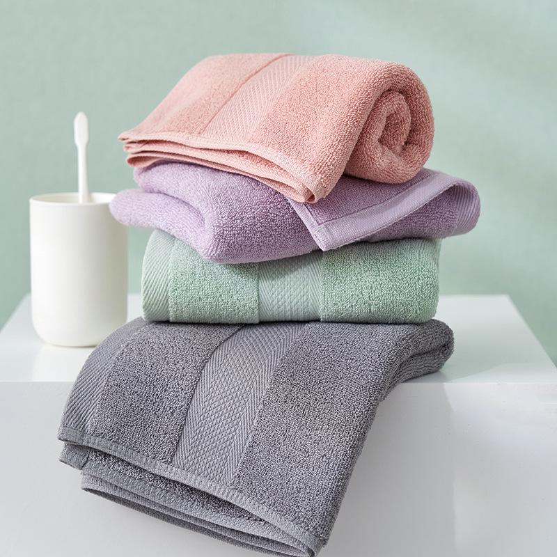 Thickened Absorbent Pure Cotton Bath Towel for Household and Face Wash
