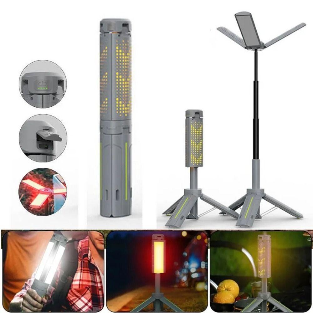 Stepless Dimming Folding Camping Light Multi-color Lighting Outdoor Waterproof Lamp  Camping Use