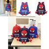 Spider Man 3d Pattern Kids Backpack With Breathable Nylon For Kindergarten And Elementary Use