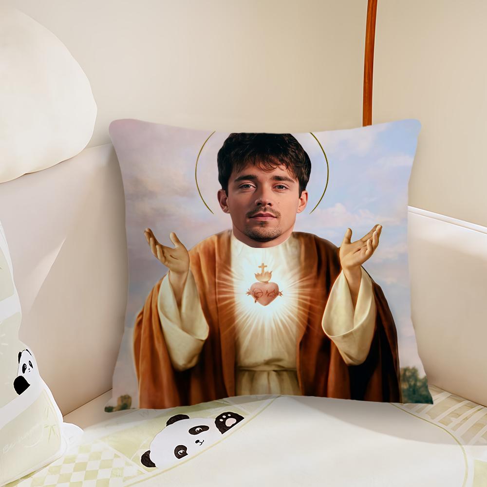 San CCharles LLeclerc cushion cover Pillow Case Plush Fabric Soft Double Sided Print Sofa Cushion Cover Throw Pillow Covers