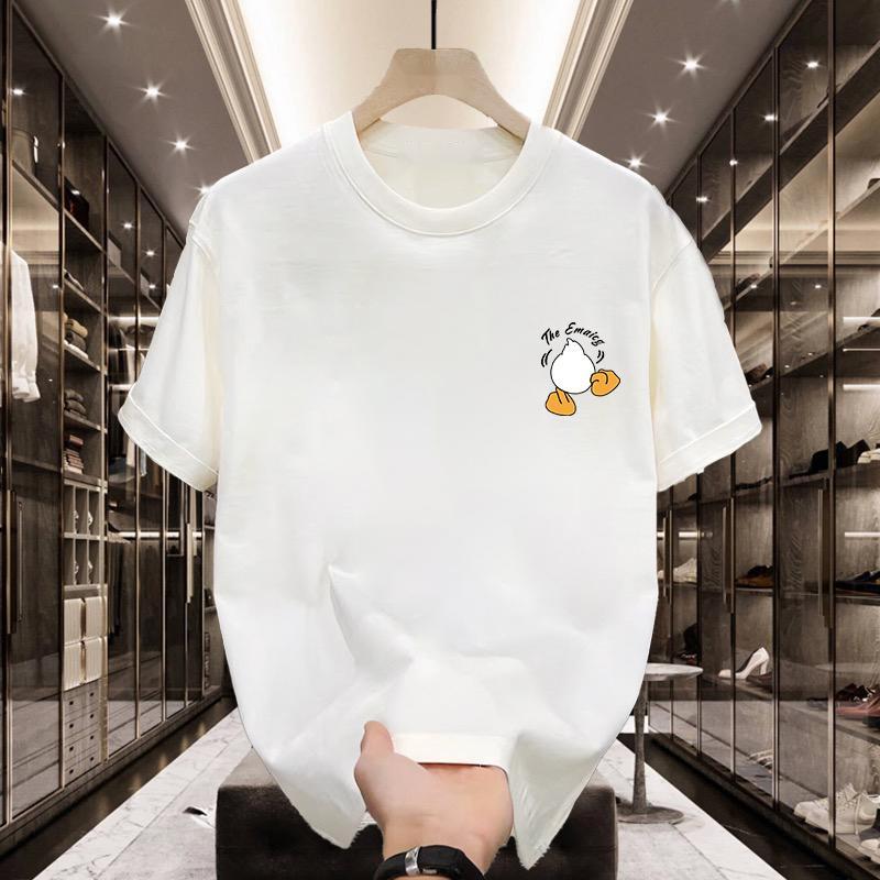 Trendy Brand Short-Sleeved Pure Cotton Men'S Printed T-Shirt Trendy Men'S And Women'S Versatile Round Neck T-Shirt Men'S