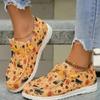 Plus Size Women's Vulcanize Shoes Spring and Autumn Casual Halloween Pumpkin Print Canvas Shoes Fashion Flat Shoes Zapatos Mujer