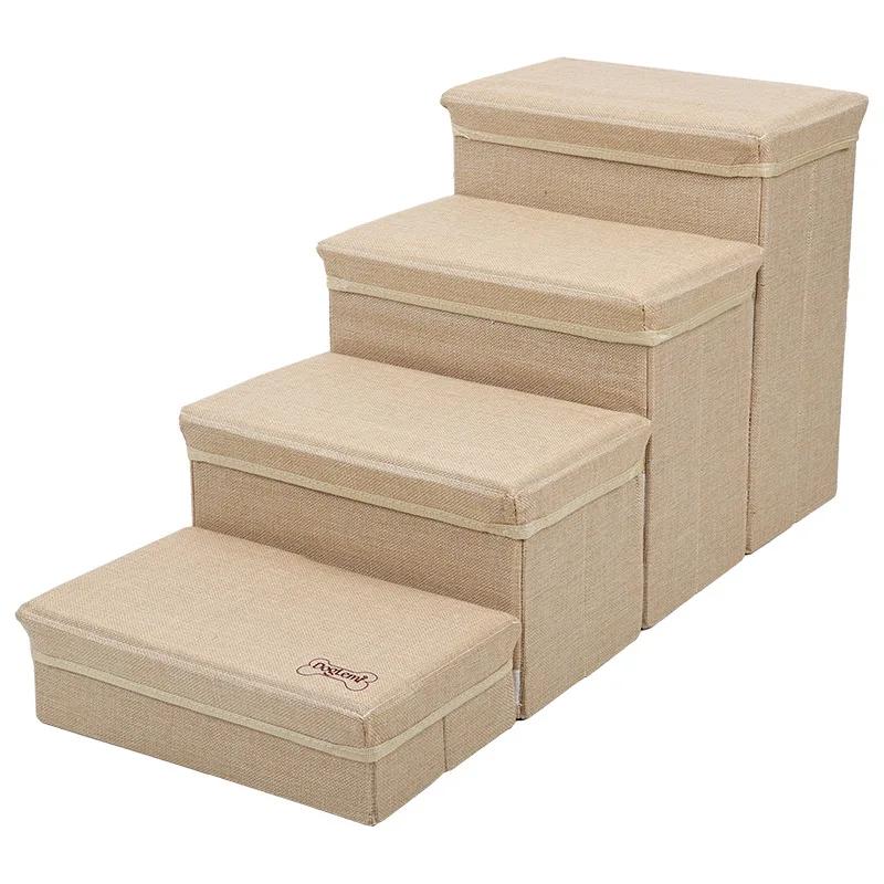 Dog Stairs Portable Store Individually Designed Soft Four Steps Dogs Stair Strong Bearing Capacity Pet Supplies Products