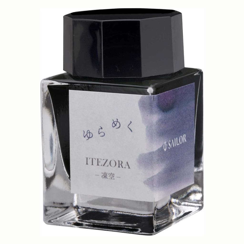 Sailor Fountain Pen Fountain Pen Bottle Ink Shimmering Ink Frozen Sky ITEZORA Dye 20ml 13-1529-206