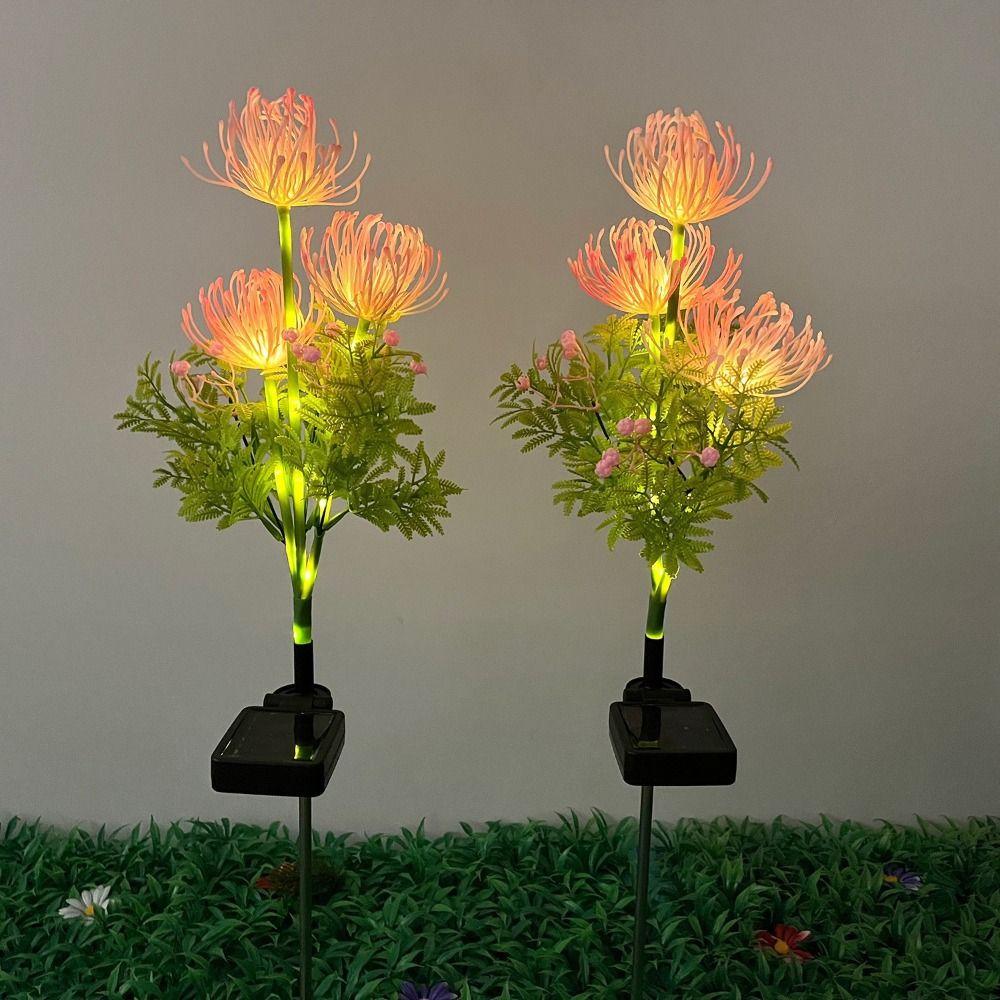 Realistic Flower Solar LED Lights Waterproof Design Solar Garden Lights Backyard Decor
