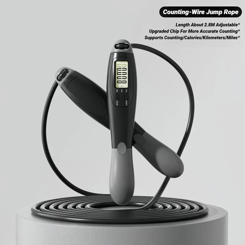 Steel Skipping Exercise Counting Jump Rope Adjustable Fitness Gym Training Home Equipment Sports