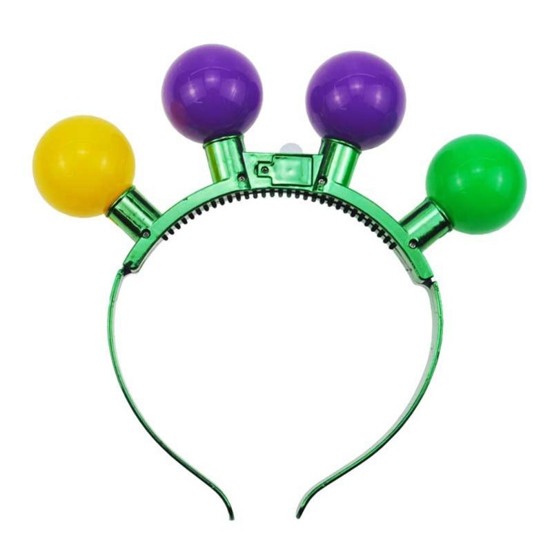 Irish Green Headband Light Up Led Headband Christmas Light Up Bulb Headband 1 зелёный