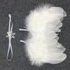Baby Neugeborenes Engelsflügel und Schneeband Stirnband Requisite Anzug Säuglingskleidung Anzug