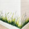 Green Plants Wall Sticker Self-adhesive Waterproof PVC Spring Floral Plants Sticker Home Office Living Room Bedroom Wall Decoration Decal