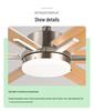 European & American Style LED Ceiling Fan with Integrated Light for Living Room, Bedroom, and Dining Room
