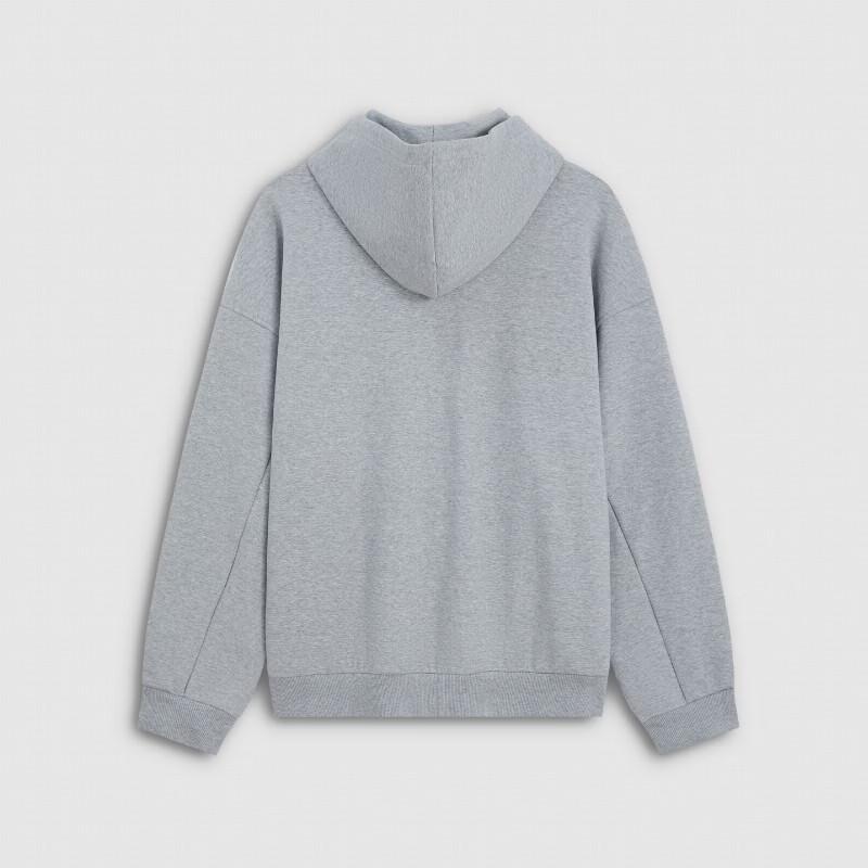 Gap Unisex Oversized Faux Silver Fox Velvet Hooded Zip-Up Jacket