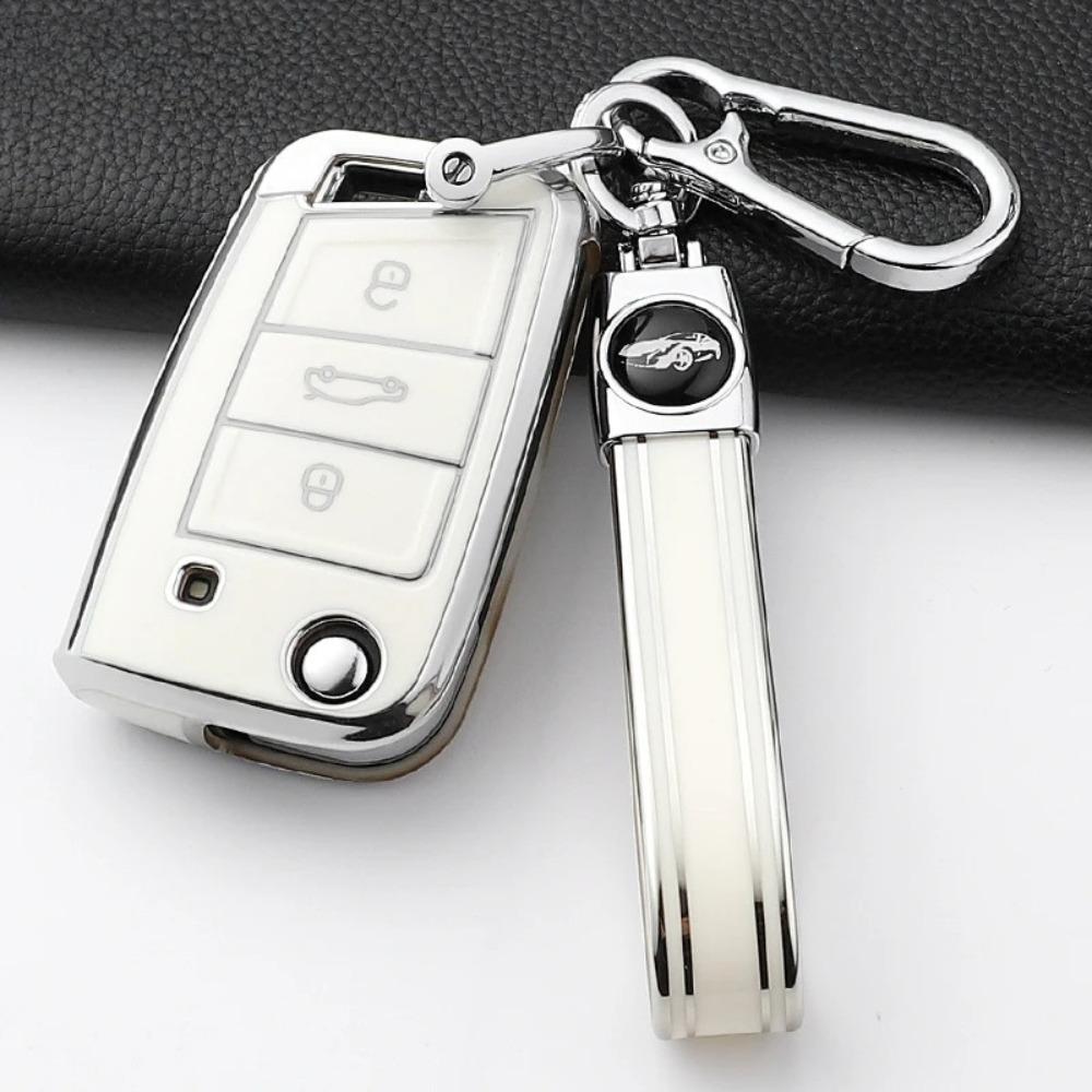 For VW Volkswagen Golf 7 MK7 Tiguan MK2 for SEAT Ateca Leon FR 2 Ibiza for Skoda Octavia Car Key Case Cover Interior Accessories