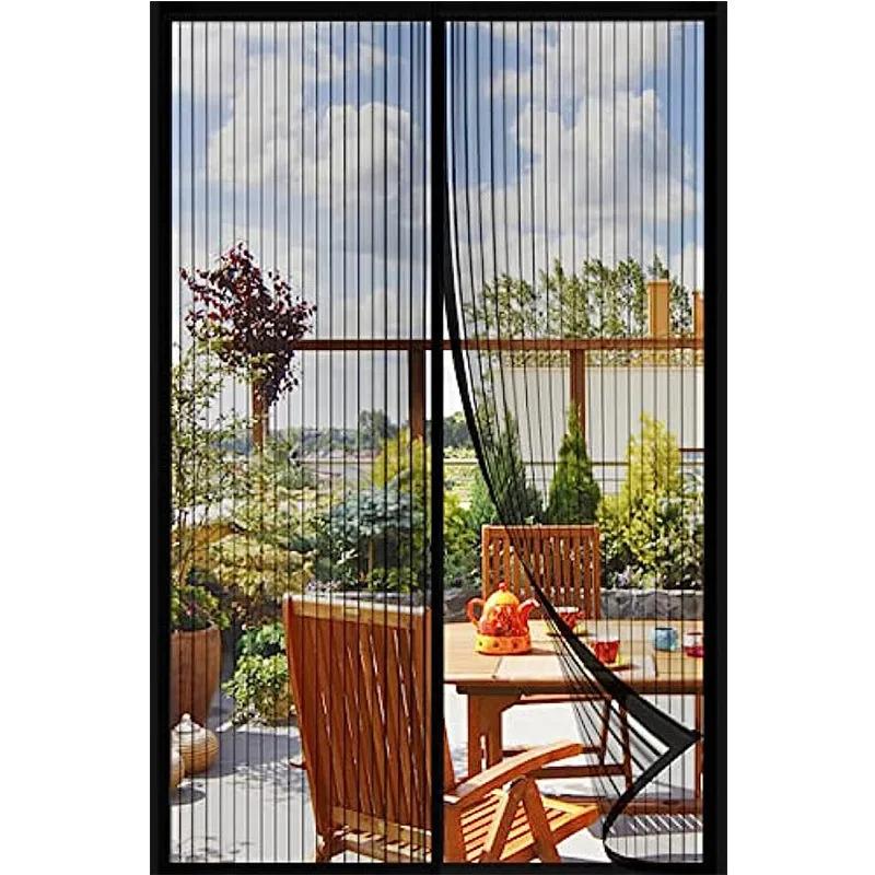 Hochbelastbarer magnetischer Insektenschutz-Türvorhang - Sommer Mückendichtes weiches Garnnetz mit Selbstklebefunktion für Küche/Schlafzimmer