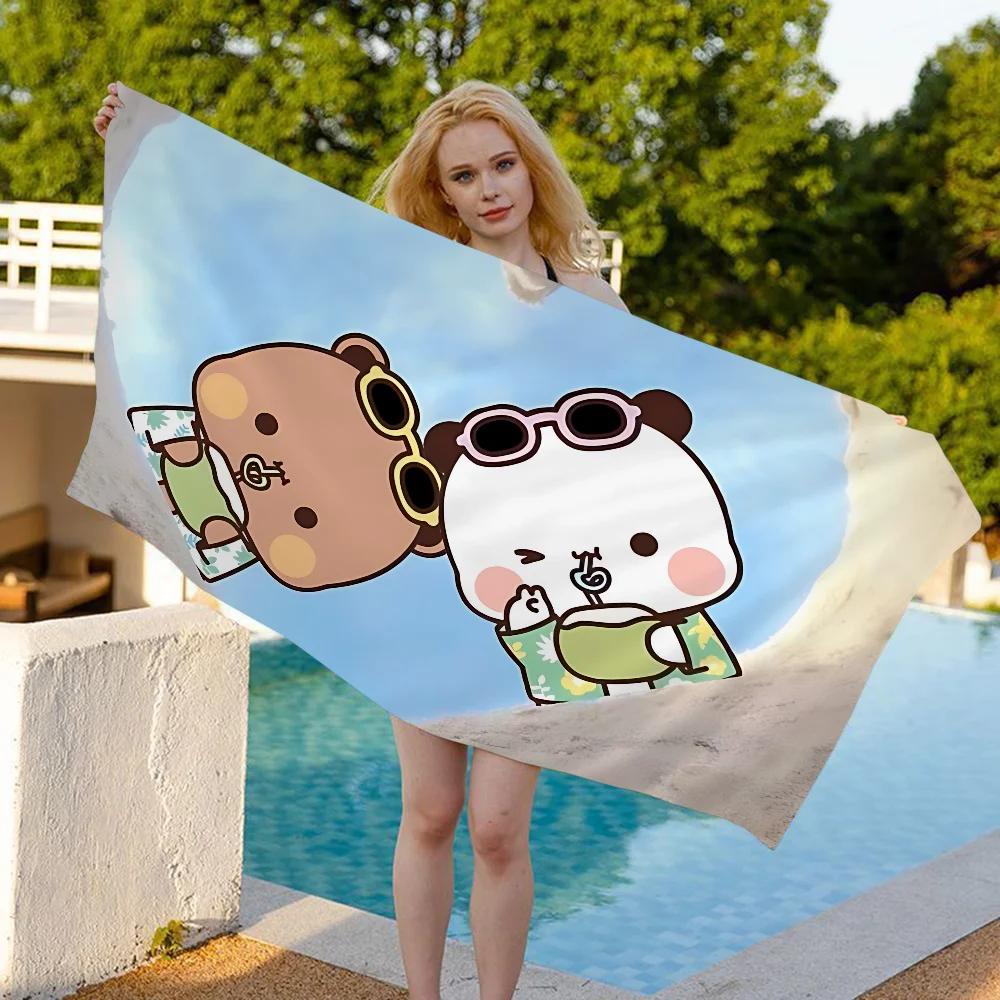 Niedźwiedź Panda B-Bubu-Dudu Anime Kreskówka Anime Ręcznik Plażowy Kąpielowy Miękki Chłonny Ścierka Prezenty dla Dzieci Na Kemping Siłownia
