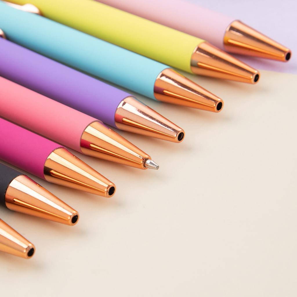 Retractable Ballpoint Pen 1.0mm Writing Pen Metal Ballpoint Pen Black Ink Stationery Pen for Student Teacher