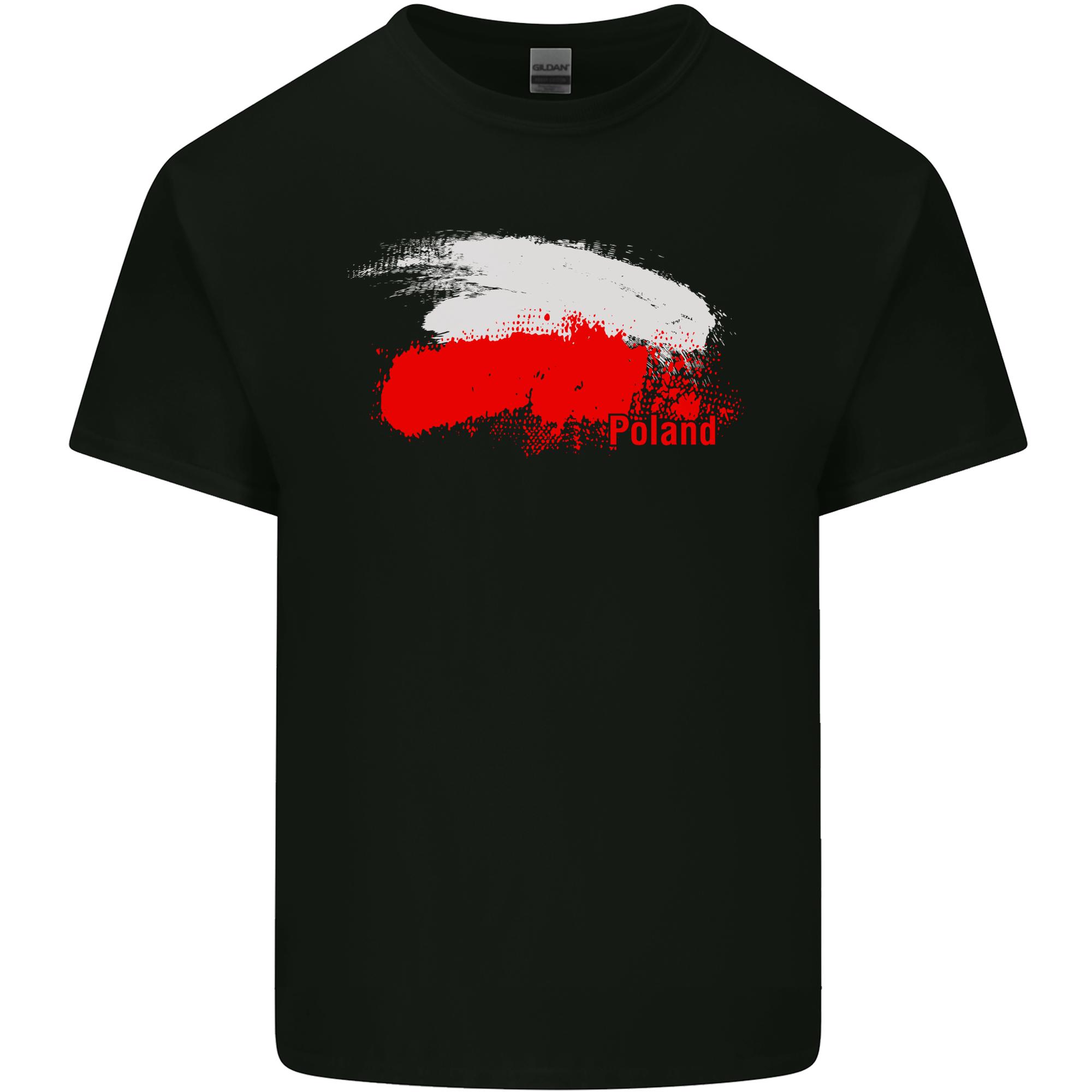 Poland Football Distressed Flag Unisexs Light Cotton TShirt S