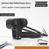 LED Aluminum Alloy Multi-function Motorcycle Handlebar Switch with Double Flash and Spotlight Headlight