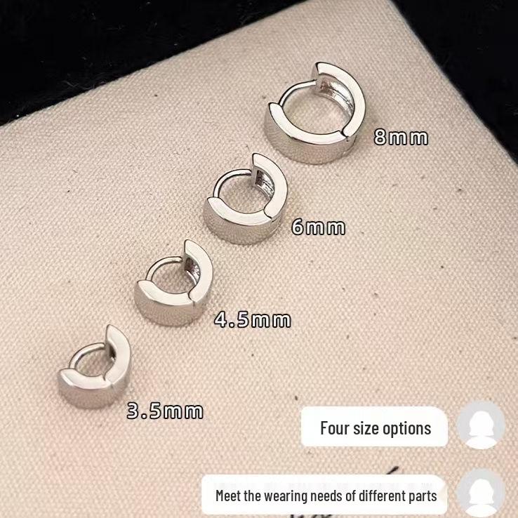Elegant Geometric Silver Ear Cuff Earrings - Stylish, Versatile Design
