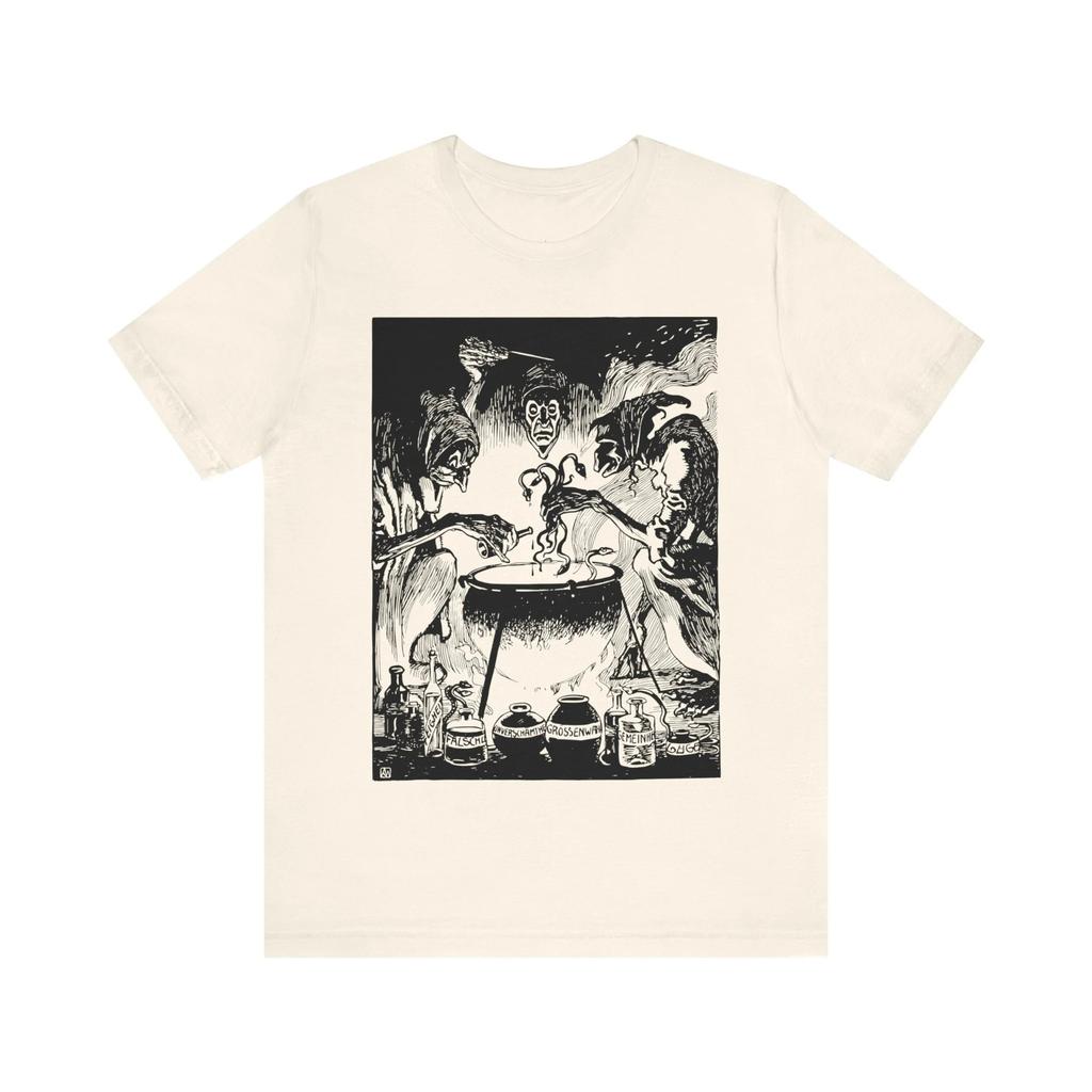 Witch Macbeth Witch Brew Retro Horror Shirt Witchcraft Tshirt Gothic Tshirt Mysterious Black Magic Unisex Short Sleeve Tshirt