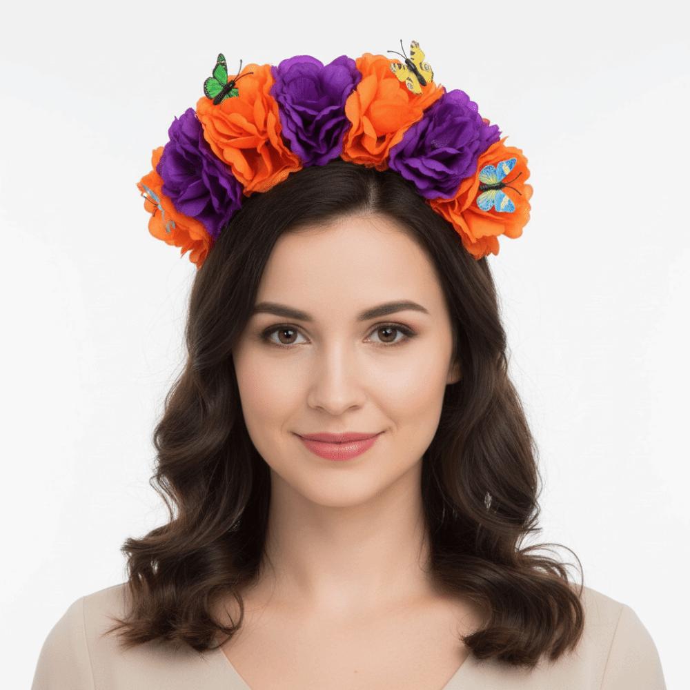 Lightweight Artificial Camellia Headband Comfortable Fabric Headband Halloween