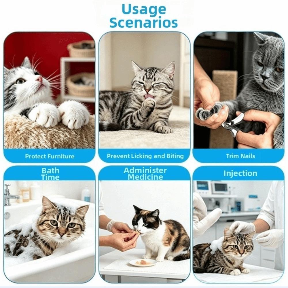 4PCS Soft Silicone Cat Bath Wash Boots Adjustable Pet Cat Shoes Cat Foot Cover  Bathing