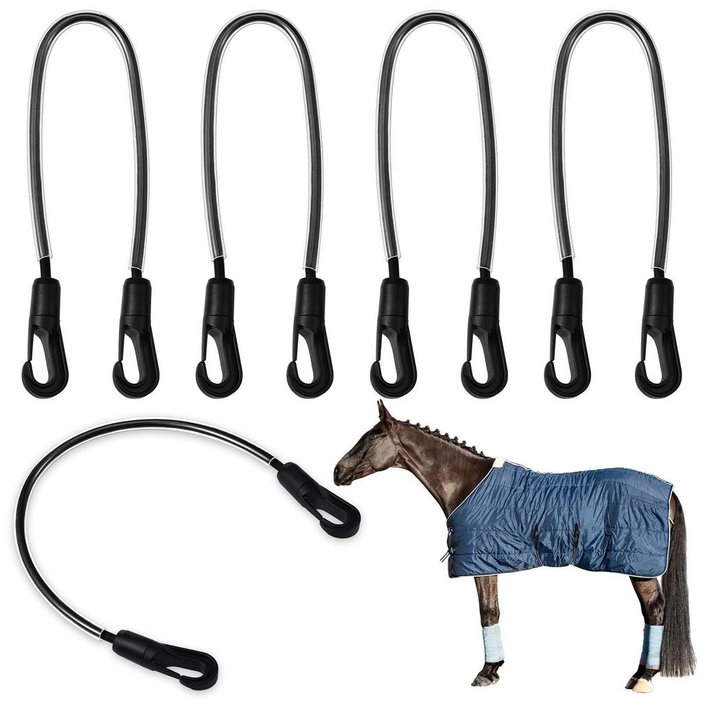 Adjustable Elastic Horse Blanket Straps Replacement Secure Horse Blanket Leg Strap Wear-resistant Stabilize Elastic Tail Strap