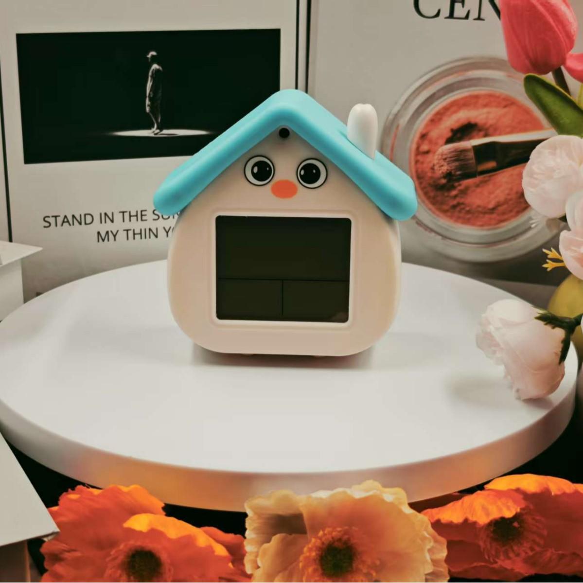 

Children s Digital Clock with Digital Display and Voice Control for Students, Home, and Dormitories blue