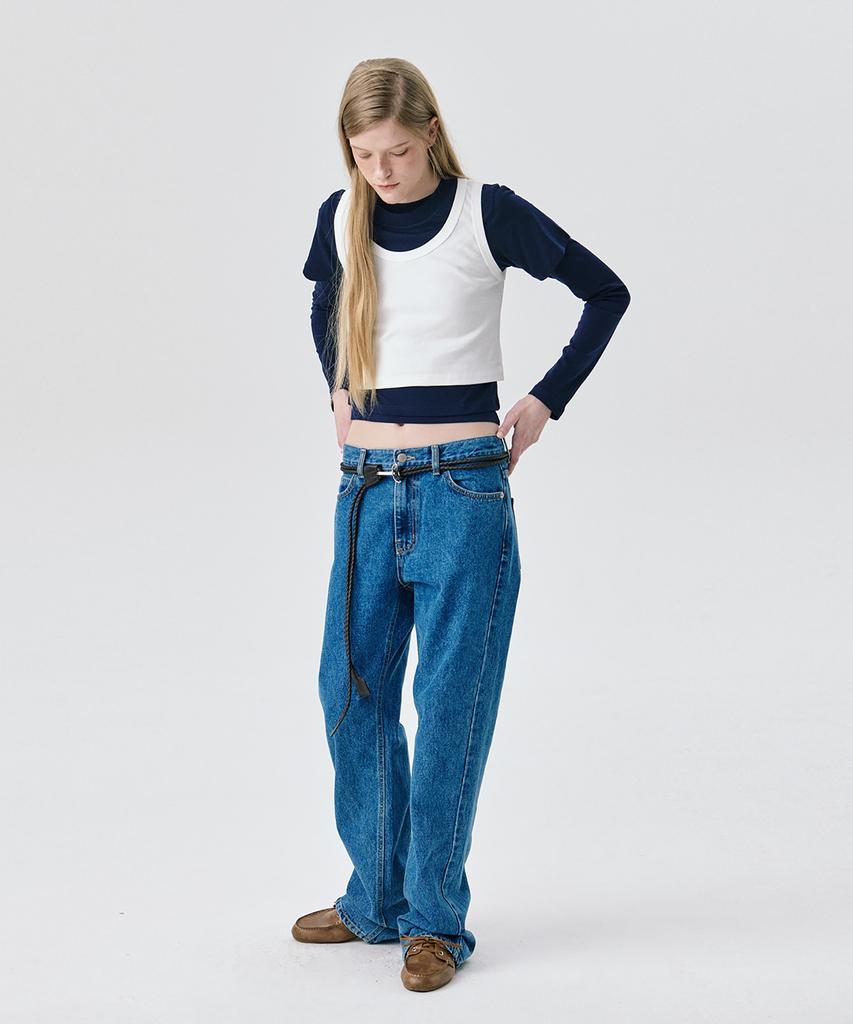 WNDERKAMMER Straight Leg Denim Pants_Blue