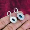 Blue Copper Turquoise Handmade Gemstone Earrings, 925 Solid Sterling Silver Earrings Antique Jewelry, For Engagement Gift