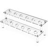 Clear Acrylic Ice Cream Cone Holder Dessert Popcorn Display Stand 12 Hole Baking Kitchen 2 Tier Wedding Party Buffet Food Shelf
