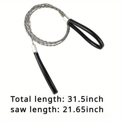 1Pcs Portable Stainless Steel Wire Saw with Finger Handle, Pocket Manual Chain Saw for Outdoor Camping Hiking Survival