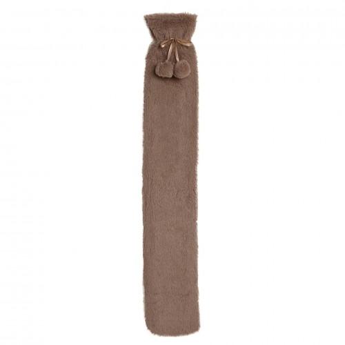 Sophia Layers Soft Faux Fur 1.7L Long Hot Water Bottle - Taupe