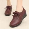 Fashion Spring Autumn Women's Fashion Pumps Shoes Lace Up Woman Wedge Casual Single Shoes Mother High Heels Work Shoes